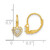 Image of 14.3mm Sterling Silver Gold-tone CZ Heart Leverback Earrings