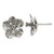 Image of 16.88mm Sterling Silver Oxidized Peacock Flower Post Earrings