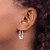 Image of 24.85mm Sterling Silver Polished & Tapered Oval Hoop Earrings
