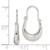 Image of 24.85mm Sterling Silver Polished & Tapered Oval Hoop Earrings