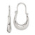 Image of 24.85mm Sterling Silver Polished & Tapered Oval Hoop Earrings
