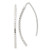 Image of 43.3mm Sterling Silver Polished & Textured Threader Earrings