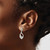 Image of 24.75mm Sterling Silver Polished CZ Oval Dangle Post Earrings