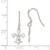 Image of 29mm Sterling Silver Polished Fleur De Lis Dangle Earrings