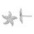 Image of 17mm Sterling Silver Polished Small Starfish Post Earrings
