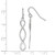 Image of 40mm Sterling Silver Polished Twist Design Dangle Earrings