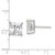 Image of 8mm Sterling Silver 8mm Square CZ Basket Set Stud Earrings