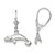 Image of 24.8mm Sterling Silver Polished 3D Manatee Leverback Earrings