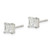 Image of 6mm Sterling Silver Polished 5mm Princess CZ Stud Earrings