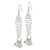 Image of 78mm Sterling Silver Polished Fancy Geometric Fish Earrings