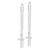 Image of 65.22mm Sterling Silver Polished Latin Cross Threader Earrings
