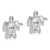 Image of 13mm Sterling Silver Polished Mini Sea Turtle Post Earrings