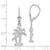 Image of 34.92mm Sterling Silver Polished Palm Trees Leverback Earrings
