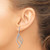 Image of 48.91mm Sterling Silver Rhodium-plated CZ Dangle Leaf Earrings
