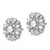 Image of 17.3mm Sterling Silver Rhodium-plated CZ Floral Post Earrings