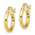 Image of 15.3mm Sterling Silver Gold-Tone Polished 2x14mm Hoop Earrings