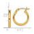 Image of 15.6mm Sterling Silver Gold-Tone Polished 2x15mm Hoop Earrings