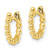 Image of 10.8mm Sterling Silver Gold-tone Polished Beaded Hoop Earrings