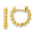 Image of 10.8mm Sterling Silver Gold-tone Polished Beaded Hoop Earrings