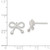 Image of 10mm Sterling Silver Polished and Textured Bow Post Earrings