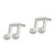 Image of 8.2mm Sterling Silver Polished CZ Musical Notes Post Earrings