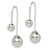 Image of 34.2mm Sterling Silver Polished Front and Back Dangle Earrings