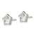 Image of 8.25mm Sterling Silver Polished Wavy Puffed Star Post Earrings
