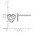 Image of 8.1mm Sterling Silver Rhodium-plated Open Heart Post Earrings