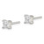 Image of 4mm Sterling Silver 4mm Princess Basket Set CZ Stud Earrings