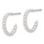 Image of Sterling Silver E-coated Chain Design Post Hoop Earrings Image of Sterling Silver E-coated Chain Design Post Hoop Earrings