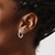 Image of Sterling Silver E-coated Chain Design Post Hoop Earrings Image of Sterling Silver E-coated Chain Design Post Hoop Earrings
