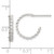 Image of Sterling Silver E-coated Chain Design Post Hoop Earrings Image of Sterling Silver E-coated Chain Design Post Hoop Earrings
