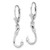 Image of 34.66mm Sterling Silver Polished 3D Fish Hook Leverback Earrings