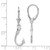 Image of 34.66mm Sterling Silver Polished 3D Fish Hook Leverback Earrings