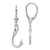 Image of 34.66mm Sterling Silver Polished 3D Fish Hook Leverback Earrings