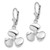 Image of 33.87mm Sterling Silver Polished 3D Propeller Leverback Earrings