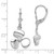Image of 33.87mm Sterling Silver Polished 3D Propeller Leverback Earrings