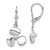 Image of 33.87mm Sterling Silver Polished 3D Propeller Leverback Earrings