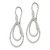 Image of 40mm Sterling Silver Polished Double Teardrop Dangle Earrings