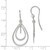 Image of 40mm Sterling Silver Polished Double Teardrop Dangle Earrings