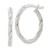 Image of 26.15mm Sterling Silver Polished Twisted Rope Oval Hoop Earrings