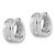 11.92mm Sterling Silver Rhodium-plated Polished CZ Hoop Earrings