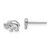 Image of 5mm Sterling Silver Rhodium-plated CZ Elephant Post Earrings