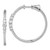 Image of 36mm Sterling Silver Rhodium-plated CZ Textured Hoop Earrings