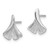 Image of 11.5mm Sterling Silver Rhodium-plated Floral Leaf Post Earrings