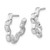 Image of 17.8mm Sterling Silver Rhodium-plated Flower Post Hoop Earrings