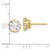 Image of 7.5mm Sterling Silver Gold-tone 7mm CZ Crown Post Stud Earrings