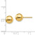Image of 8mm Sterling Silver Gold-Tone Polished 8mm Ball Post Earrings