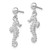 Image of 24.8mm Sterling Silver Polished 3D Seahorse Dangle Post Earrings