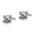 Image of 6mm Sterling Silver Polished and Antiqued Skull Post Earrings